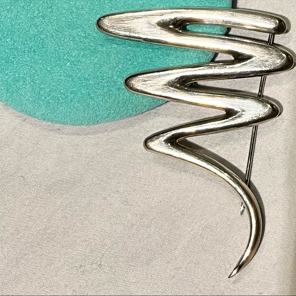Tiffany & Co. Sterling Silver Paloma Picasso Graffiti Squiggle Brooch Pin